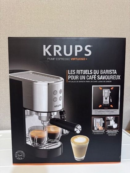 เครื่องกาแฟ KRUPS Espresso Virtuoso+ XP444C10 ใหม่ในกล่อง มี Warranty