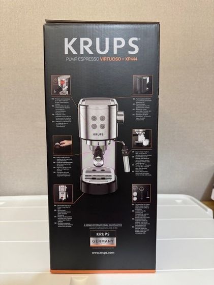 เครื่องกาแฟ KRUPS Espresso Virtuoso+ XP444C10 ใหม่ในกล่อง มี Warranty รูปที่ 3