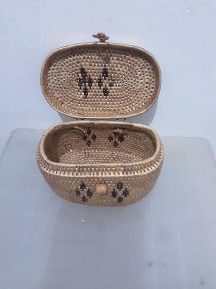 ขายกล่องดนตรีใส่เครื่องประดับและกล่องวงรีทำจากงานสานผักตบชวาวงรี รูปที่ 4