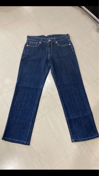ยีนส์สีเข้มขาตรงsize L