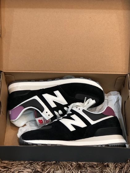 รองเท้าผ้าใบ ดำ หนัง PU UK 4.5 | EU 37 1/3 | US 6 ขาย รองเท้า new balance