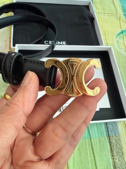 เข็มขัด celine small 18 mm black No.75 รูปที่ 2