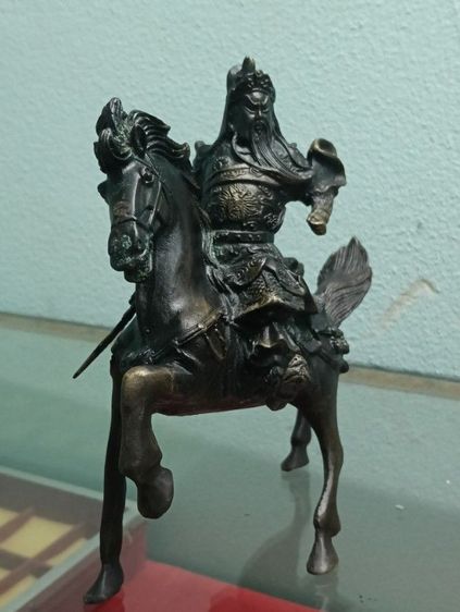 รูปหล่อเทพเจ้า กวนอู เนื้อโลหะ สวยเดิม