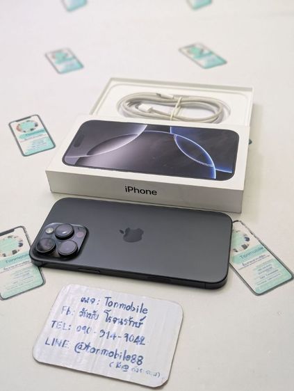 256 GB ขาย เทิร์น iPhone 16 Pro Max 256 Black ศูนย์ไทย สภาพสวย อุปกรณ์ครบยกกล่อง สุขภาพแบต 100 ประกันเหลือ 3 เดือน เพียง 31,990 บาท ครับ 