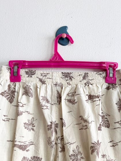 ยุนิM กางเกงชายเอวยืดสีครีมลายนางเงือก รูปที่ 3