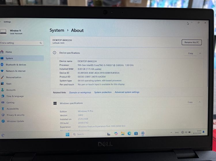 Dell Latitude 3420 i5Gen11 รูปที่ 5