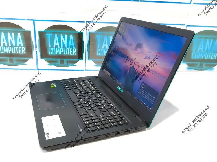 โน๊ตบุคเล่นเกมส์มือสอง Asus AMD Ryzen5-2500U Ram8GB SSD500GB GTX1050 4gb รูปที่ 4