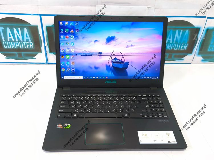 โน๊ตบุคเล่นเกมส์มือสอง Asus AMD Ryzen5-2500U Ram8GB SSD500GB GTX1050 4gb รูปที่ 2