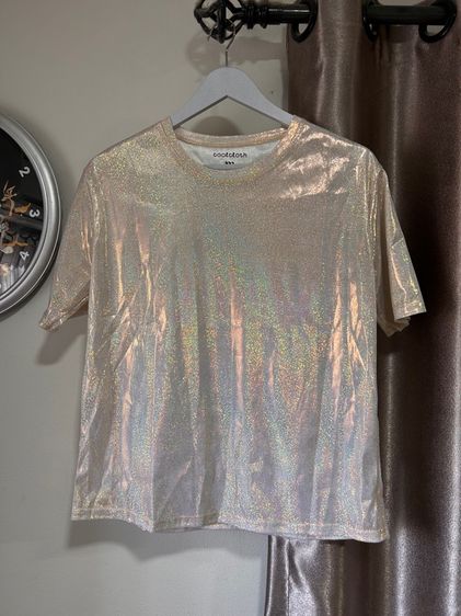 เสื้อยืด ผ้าวิ้ง Size m สี rose gold 