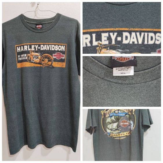 เสื้อ Harley Davidson สีเขียวทหาร รูปที่ 4