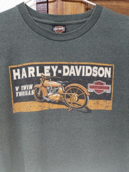 เสื้อ Harley Davidson สีเขียวทหาร รูปที่ 2