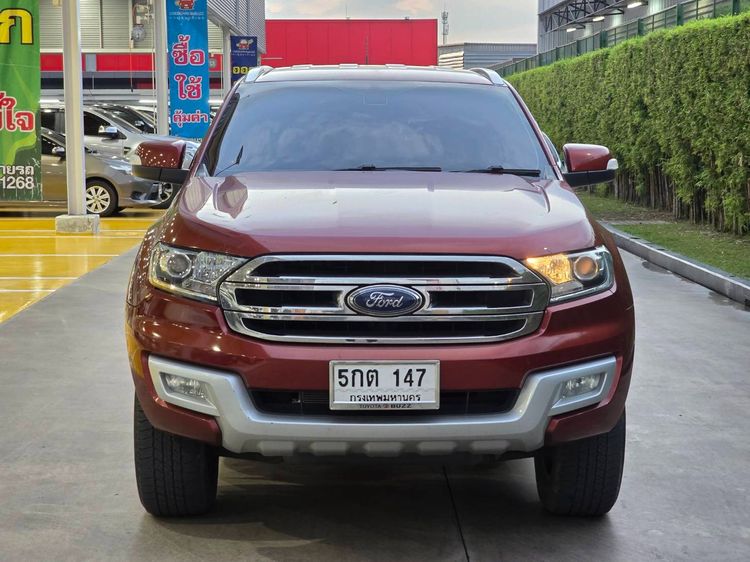 Ford Everest 2016 2.2 Titanium Utility-car ดีเซล ไม่ติดแก๊ส เกียร์อัตโนมัติ แดง รูปที่ 2