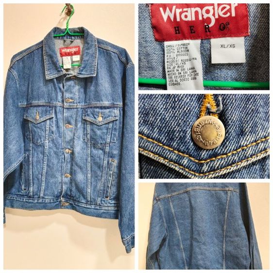 อื่นๆ แขนยาว เสื้อแจ็คเก็ต | เสื้อคลุม อื่นๆ เสื้อแจ็คเก็ตยีนส์ Wrangler (XL)