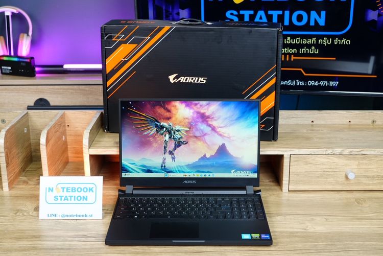 อื่นๆ วินโดว์ 16 กิกะไบต์ ไม่ใช่ Gigabyte Aorus 5 i7-12700H RTX3070(8GB) Ram16 SSD212GB จอ15.6 FHD 240Hz สเปคสูงจัดเต็ม คีย์บอร์ดไฟRGB4โซน อุปกรณ์ครบกล่อง ขายเพียง 29,900.-