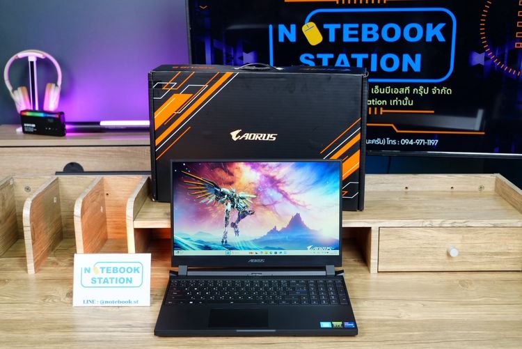 Gigabyte Aorus 5 i7-12700H RTX3070(8GB) Ram16 SSD212GB จอ15.6 FHD 240Hz สเปคสูงจัดเต็ม คีย์บอร์ดไฟRGB4โซน อุปกรณ์ครบกล่อง ขายเพียง 29,900.- รูปที่ 2