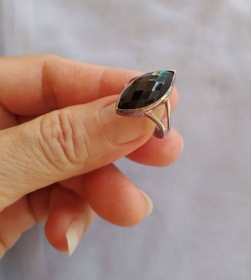 ดำ ขายต่อแหวนเงินแท้ นิลแท้ 