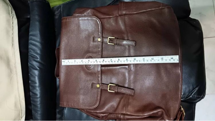 กระเป๋าเป้หนังสีน้ำตาล รูปที่ 3