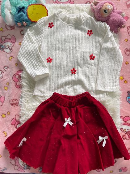 หญิง ขาว M ชุดแขนยาวกระโปรงเด็ก