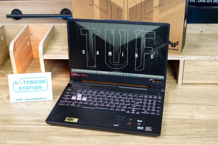 Asus TUF Gaming A15 Ryzen7-4800H RTX3050(4GB) Ram16 SSD512GB จอ15.6 FHD 144Hz สเปคเกมมิ่ง คีย์บอร์ดไฟRGB ดีไซน์สวยเท่ เครื่องพร้อมใช้งาน ราค รูปที่ 2