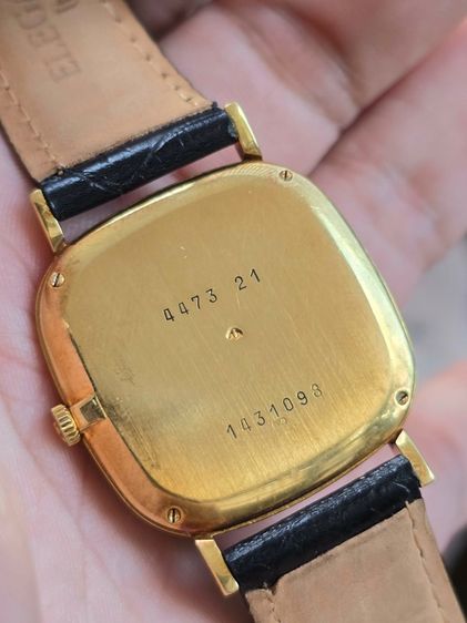 นาฬิกา Jaeger Lecoultre 18k Yellow Gold หน้าปัดทอง หลักขีดสอดนิน   รูปที่ 6