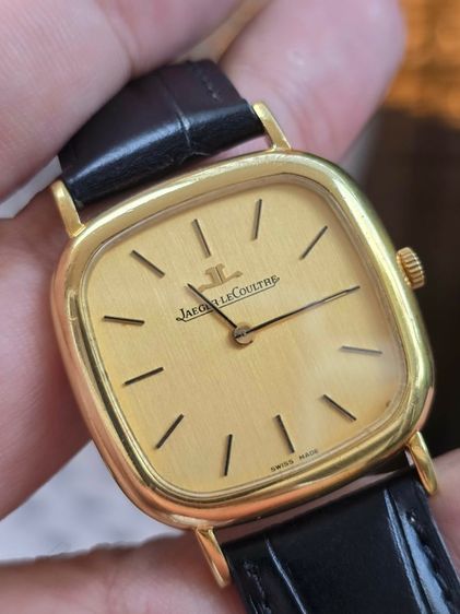 นาฬิกา Jaeger Lecoultre 18k Yellow Gold หน้าปัดทอง หลักขีดสอดนิน   รูปที่ 5