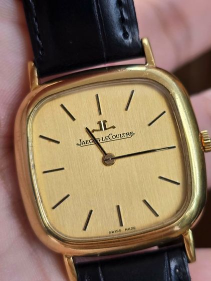 นาฬิกา Jaeger Lecoultre 18k Yellow Gold หน้าปัดทอง หลักขีดสอดนิน  