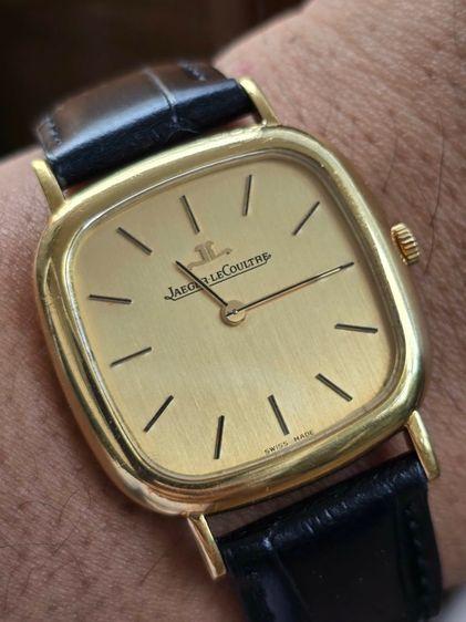 นาฬิกา Jaeger Lecoultre 18k Yellow Gold หน้าปัดทอง หลักขีดสอดนิน   รูปที่ 7
