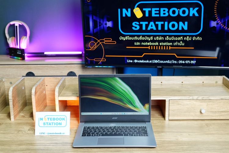 Acer Aspire 3 Ryzen3-3250U Ram4 SSD512 จอ 14 FHD งานเอกสาร ใช้งานทั่วไป เครื่องประมวลผลไว 4,800.- พร้อมใช้งาน รูปที่ 2