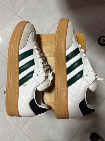 รองเท้า Adidas Samba พื้นหนา สีขาวเขียว รูปที่ 5