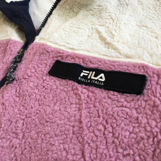 FILA Biella Italia Fleece เสื้อแจ็คเก็ตขนแกะ สี Color Block สุดละมุน รูปที่ 4