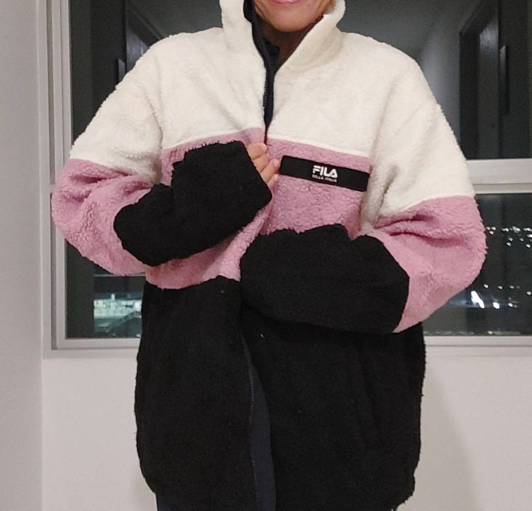 FILA Biella Italia Fleece เสื้อแจ็คเก็ตขนแกะ สี Color Block สุดละมุน รูปที่ 2
