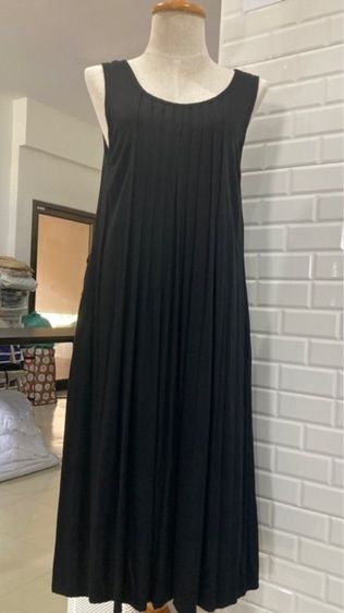 ไม่มีแขน ดำ L อื่นๆ เดรส ผ้าเรย่อน