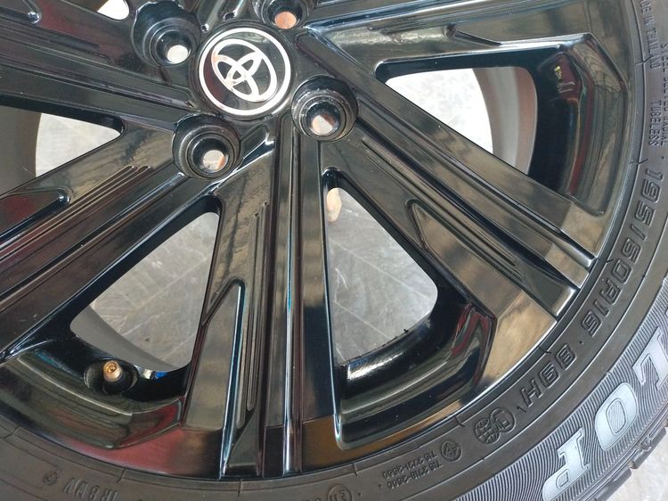 แม็กโตโยต้า ขอบ16 สีอบpowder coat พร้อมยางดันลอป 195 60 16 ปี22 ยางสวยทุกเส้นใส่ vios yaris รูปที่ 6