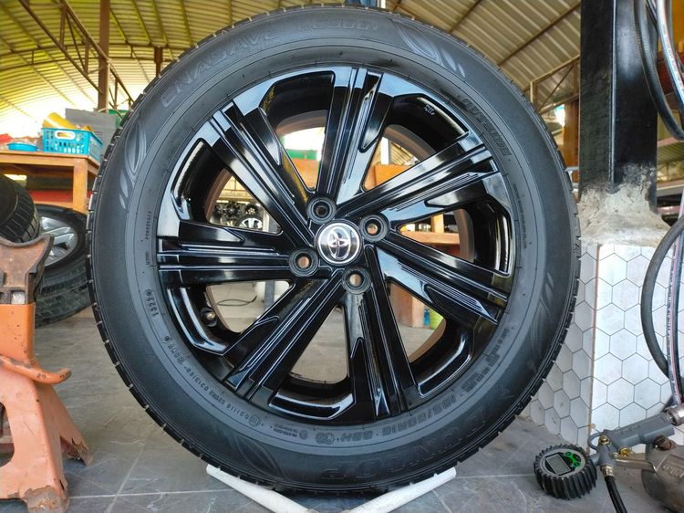 แม็กโตโยต้า ขอบ16 สีอบpowder coat พร้อมยางดันลอป 195 60 16 ปี22 ยางสวยทุกเส้นใส่ vios yaris