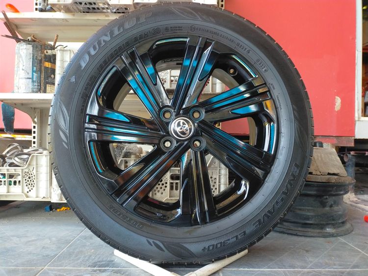 แม็กโตโยต้า ขอบ16 สีอบpowder coat พร้อมยางดันลอป 195 60 16 ปี22 ยางสวยทุกเส้นใส่ vios yaris รูปที่ 4