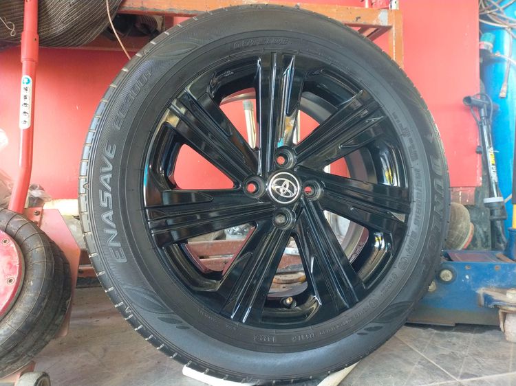 แม็กโตโยต้า ขอบ16 สีอบpowder coat พร้อมยางดันลอป 195 60 16 ปี22 ยางสวยทุกเส้นใส่ vios yaris รูปที่ 3