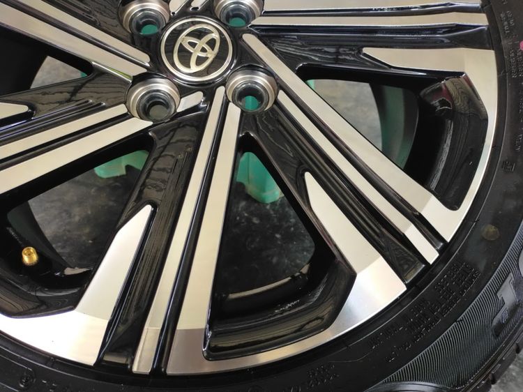 แม็กโตโยต้า ขอบ16 ป้ายแดงสีเดิม พร้อมยางดันลอป 185 60 16 ปี23 ยางมีตุ่มหน้ายางทุกเส้น ใส่ yaris vios รูปที่ 7