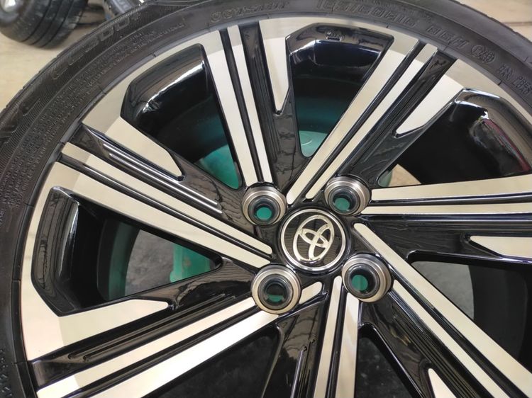 แม็กโตโยต้า ขอบ16 ป้ายแดงสีเดิม พร้อมยางดันลอป 185 60 16 ปี23 ยางมีตุ่มหน้ายางทุกเส้น ใส่ yaris vios รูปที่ 6