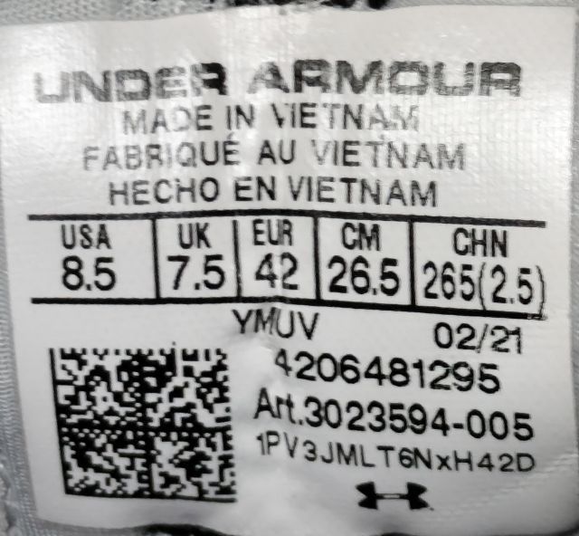 Under Armour 42.0 26.5 แท้ มือสอง รูปที่ 11