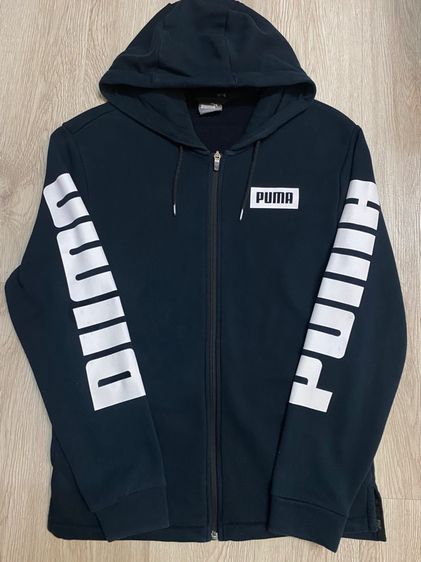 เสื้อ Puma แบบฮู้ดซิบ โลโก้ กรม รูปที่ 2