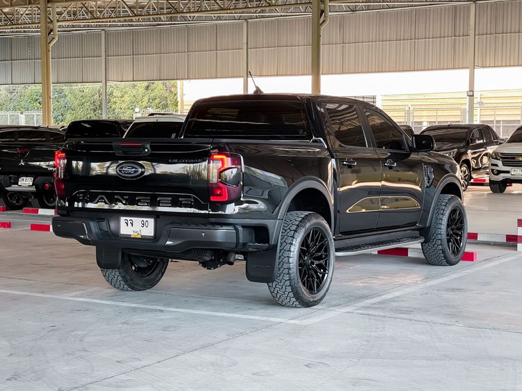 Ford Ranger 2022 2.0 Hi-Rider Wildtrak Pickup ดีเซล ไม่ติดแก๊ส เกียร์อัตโนมัติ ดำ รูปที่ 3