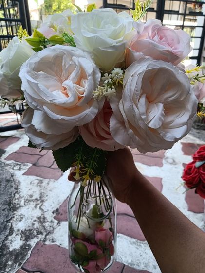 ดอกกุหลาบพร้อมกระถาง ประดิษฐ์เกรดพรีเมี่ยม รูปที่ 14