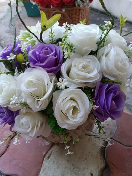 ดอกกุหลาบพร้อมกระถาง ประดิษฐ์เกรดพรีเมี่ยม รูปที่ 10