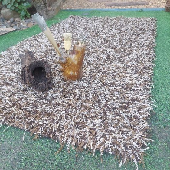 🅿️ASAY🅰️ พรมตกแต่งธรรมชาติสวย ดีไซน์สุดหรู ไม่ผ่านการใช้งาน รูปที่ 3