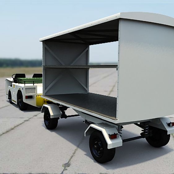 กระทะล้อรถลากสัมภาระ กระทะล้อรถลากในสนามบิน รูปที่ 4