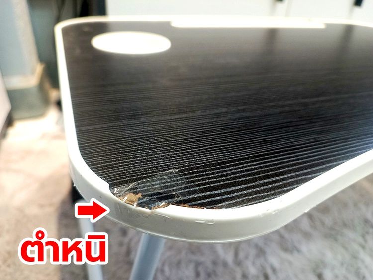 โต๊ะญี่ปุ่นพับเก็บได้ มีที่วางแก้วและวางมือถือแทบเล็ต (สินค้ามีตำหนิ) รูปที่ 5