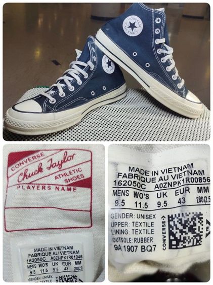 รองเท้า💥Converse CHUCK 70💥ของแท้‼️สวยๆ เดิมๆ สภาพดี💥ไซร์ 43 รูปที่ 12