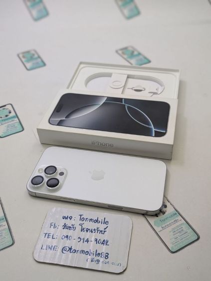 256 GB iPhone 16 Pro Max 256 White ศูนย์ไทย สภาพใหม่เอี่ยม อุปกรณ์ครบยกกล่อง ขาดสายชาร์จ สุขภาพแบต 100 ประกันยาว 8 เดือน เพียง 33,990 บาท ครับ