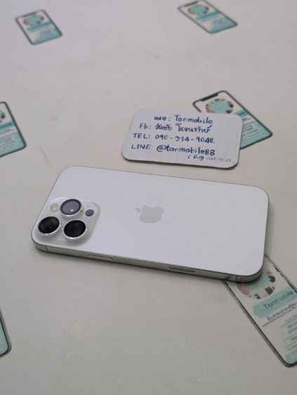 iPhone 16 Pro Max 256 White ศูนย์ไทย สภาพใหม่เอี่ยม อุปกรณ์ครบยกกล่อง ขาดสายชาร์จ สุขภาพแบต 100 ประกันยาว 8 เดือน เพียง 33,990 บาท ครับ รูปที่ 3