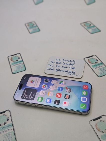 iPhone 16 Pro Max 256 White ศูนย์ไทย สภาพใหม่เอี่ยม อุปกรณ์ครบยกกล่อง ขาดสายชาร์จ สุขภาพแบต 100 ประกันยาว 8 เดือน เพียง 33,990 บาท ครับ รูปที่ 4